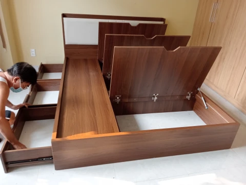 Giường ngủ cánh lật gỗ mdf