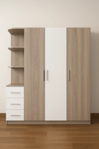 Tủ quần áo 3 cánh 1 kệ (gmdf1-1)
