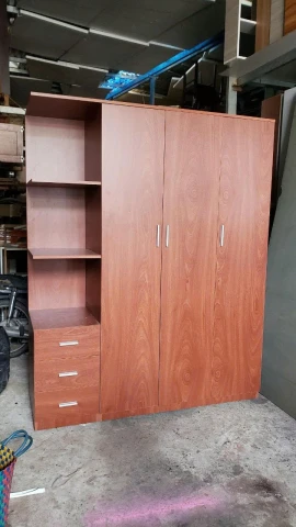 Tủ quần áo MDF 3C1K màu gỗ