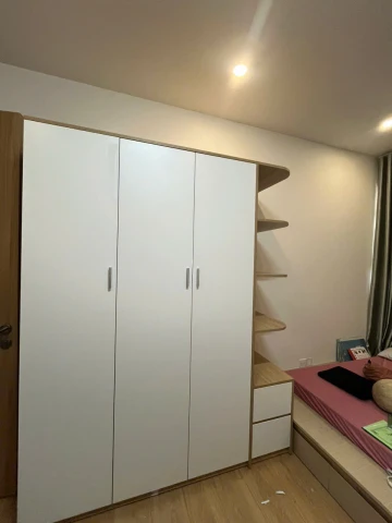 Tủ quần áo gỗ MDF có kệ trang trí ( TQAG105 )