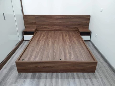Giường ngủ + 2 đôn gỗ mdf