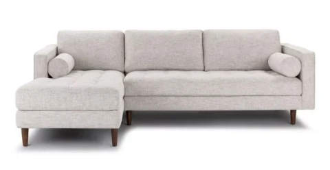 Sofa góc chữ L màu xám trắng G0085