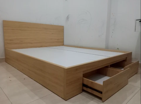 Giường ngủ 2 ngăn kéo gỗ MDF