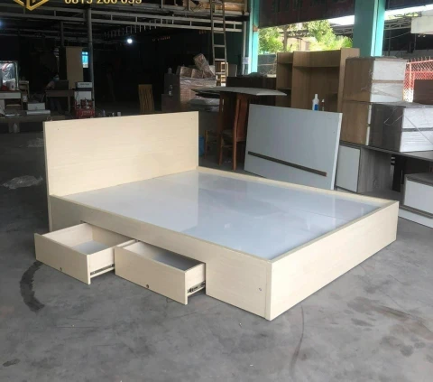 Giường ngủ ngăn kéo gỗ mdf