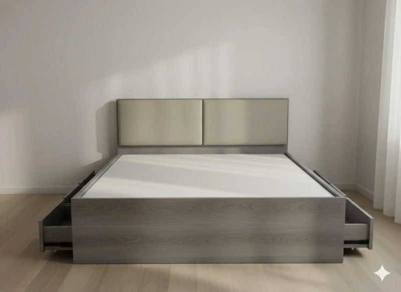 Giường Ngủ 6 Ngăn Kéo Gỗ MDF Phủ Melamin (6nn)