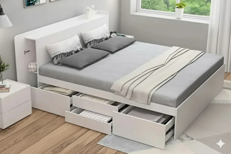 Giường Ngủ Hiện Đại Nhiều Ngăn Kéo (mvs01)