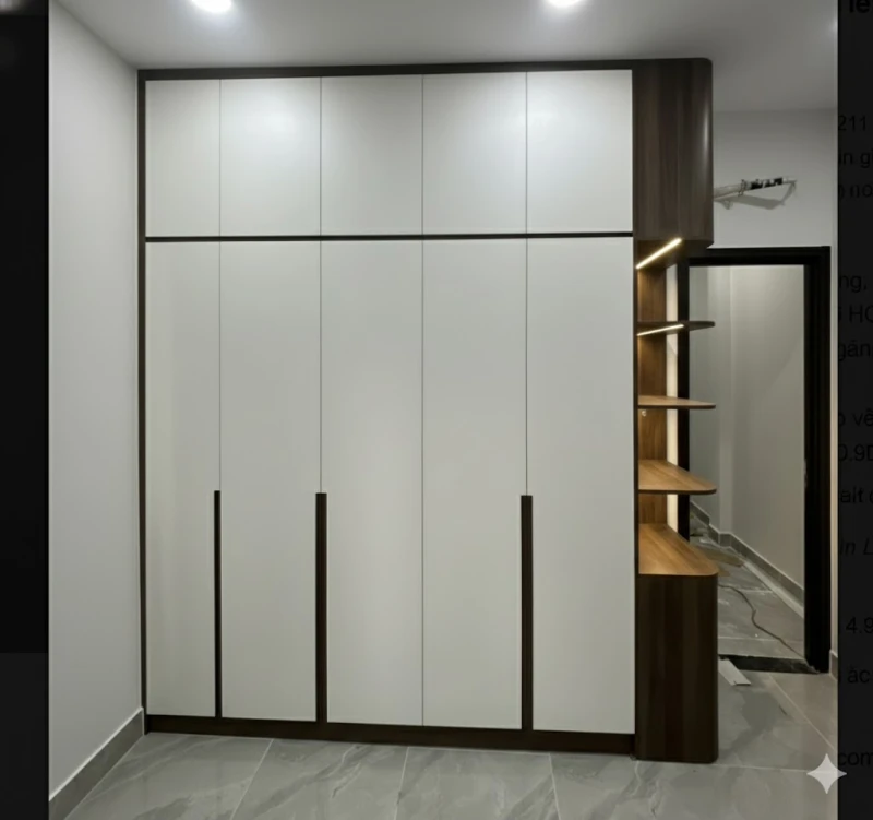Tủ quần áo gỗ cao cấp MDF phủ Melamine TYC11