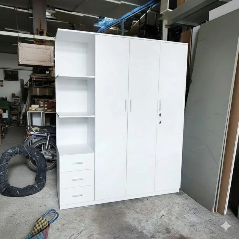 Tủ quần áo 3 cánh 1 kệ gỗ MDF phủ melamin ( CBV11 )