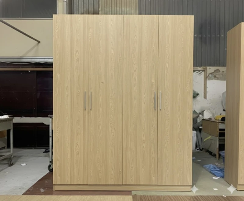 Tủ quần áo 4 cánh màu gỗ sồi (ms-1)