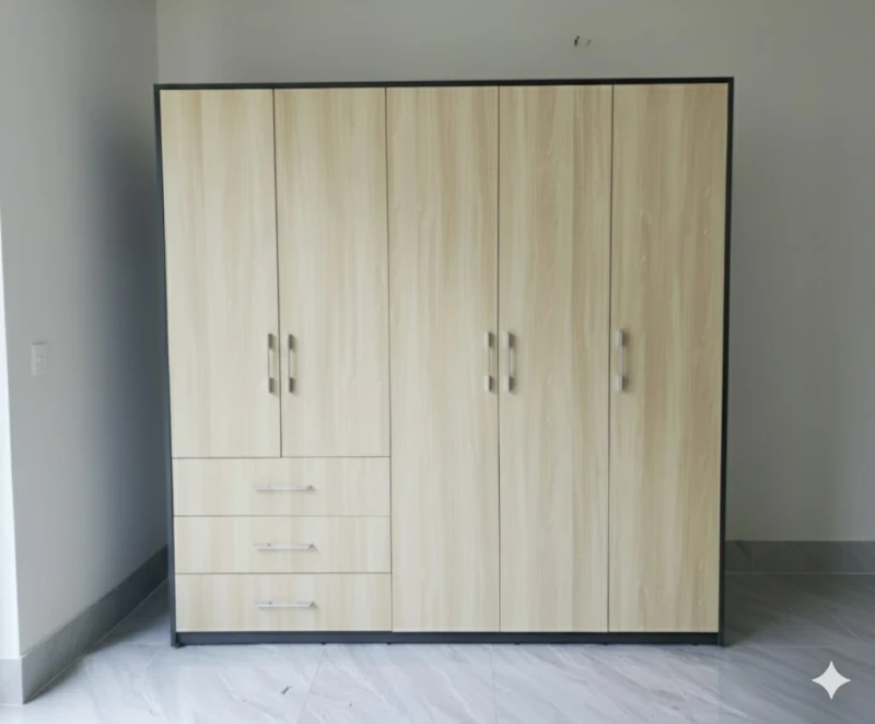 Tủ quần áo 5 cánh gỗ mdf ( 5cmdf-1)