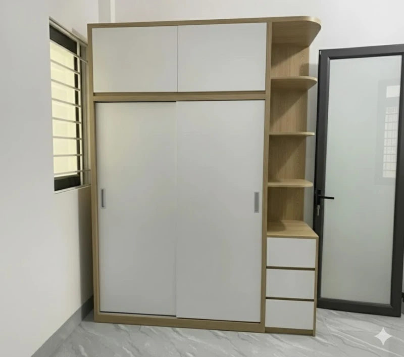 Tủ quần áo cánh lùa gỗ MDF ( TCLL01)