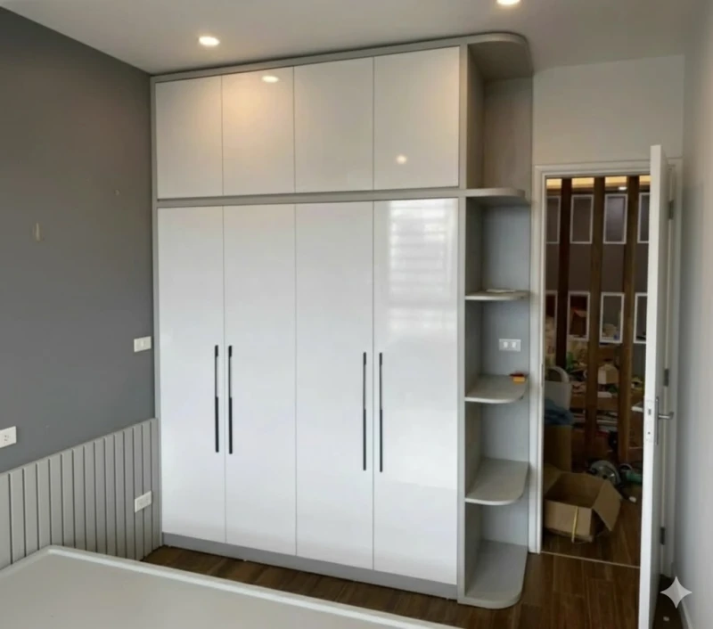 Tủ quần áo kịch trần gỗ cao cấp MDF phủ Melamine TYC05