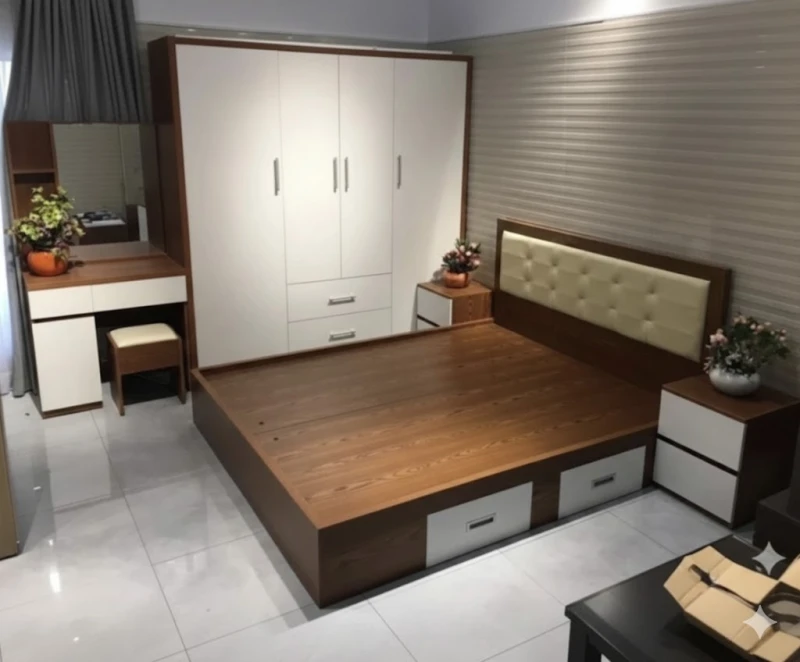 Combo phòng ngủ gỗ mdf gh115