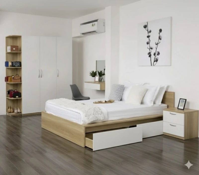 Nội Thất Phòng Ngủ Gỗ MDF Phủ melamin (ml1)