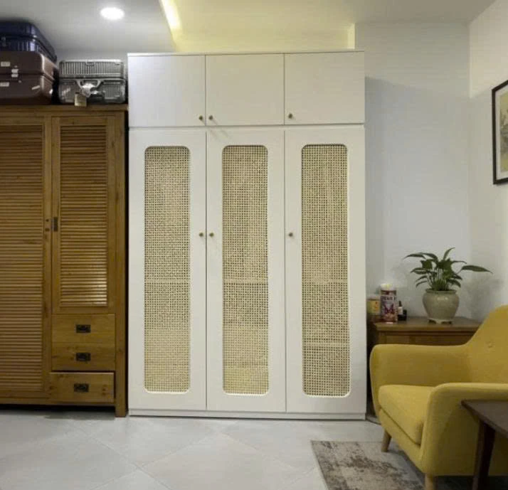 Tủ quần áo cánh mây full trắng
