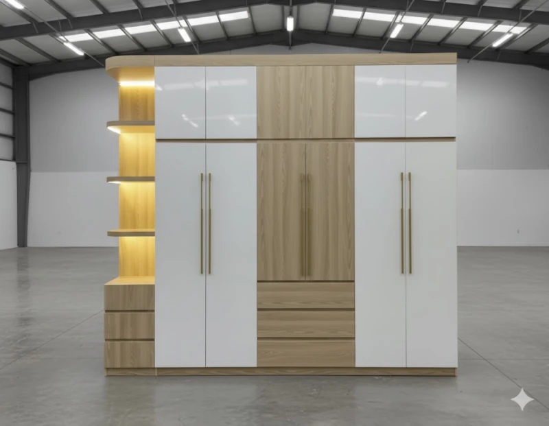 Tủ quần áo 6 cánh mở 1 kệ nhựa Vinco ( 6c1kv )