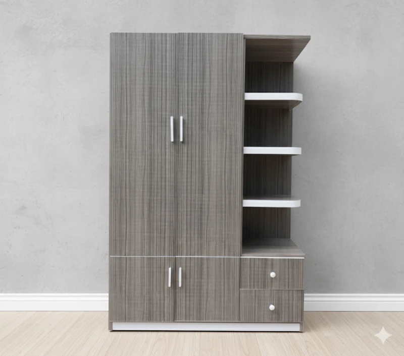 Tủ nhựa Đài Loan cao cấp 2 cánh 1 kệ