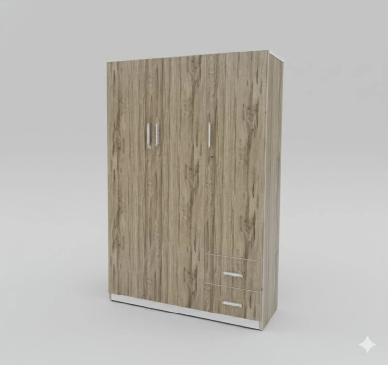 Tủ 3 cánh nhựa giả gỗ TQAGG0X1