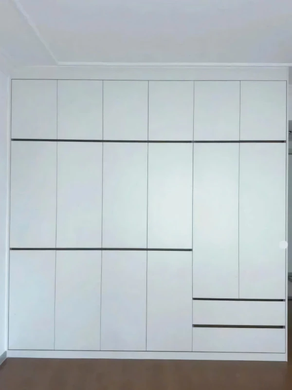 Tủ quần áo gỗ MDF hiện đại tay nắm vát 45 độ