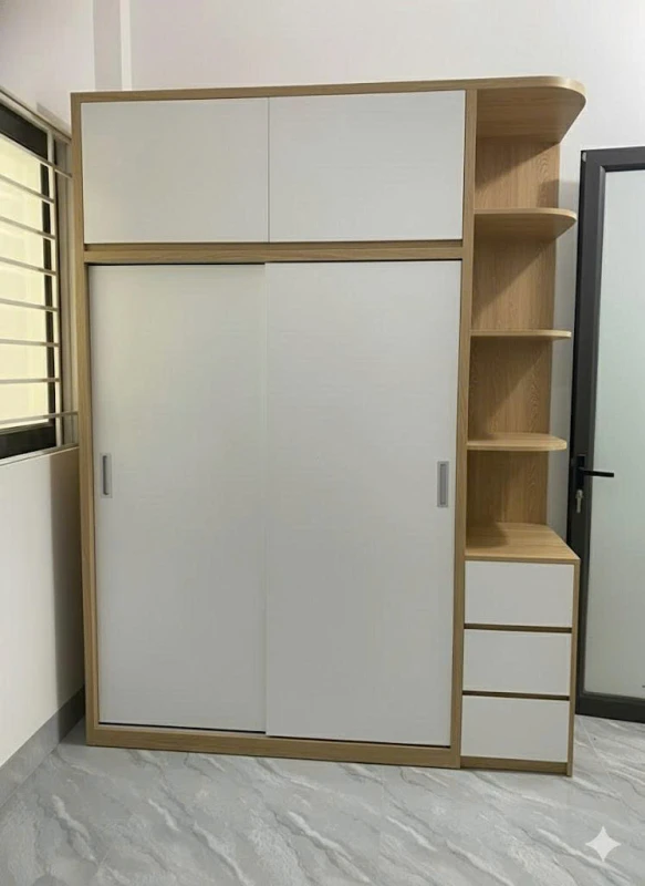 Tủ quần áo cánh lùa gỗ MDF ( TCLL01)