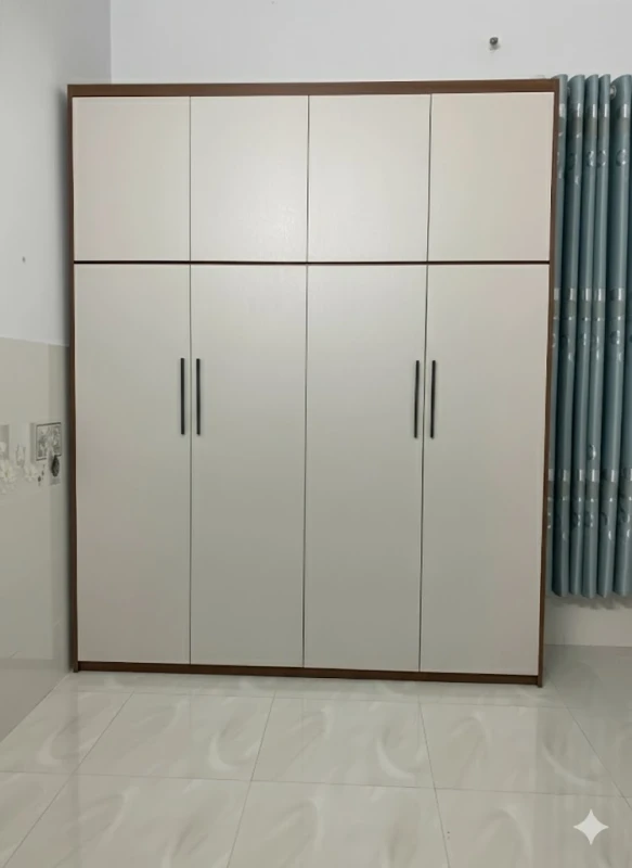Tủ quần áo gỗ MDF phủ melamine (TQA4C2M)