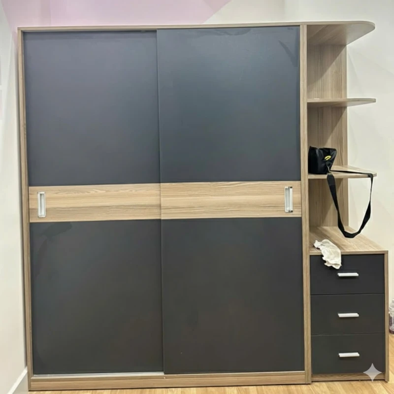 Tủ gỗ mdf cao cấp cửa lùa (tgl118)