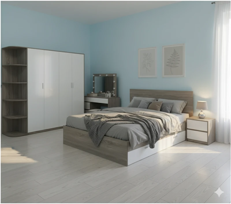Combo phòng ngủ gỗ MDF MGX21
