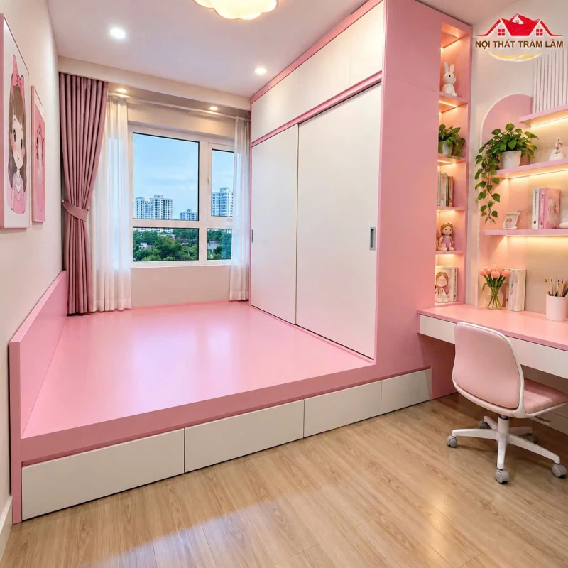 Bộ giường tủ gỗ MDF xu hướng New 03
