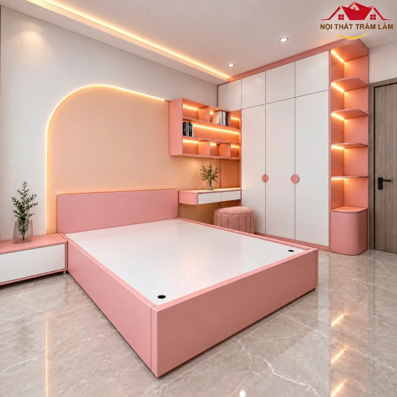 Bộ giường tủ gỗ MDF xu hướng New 06