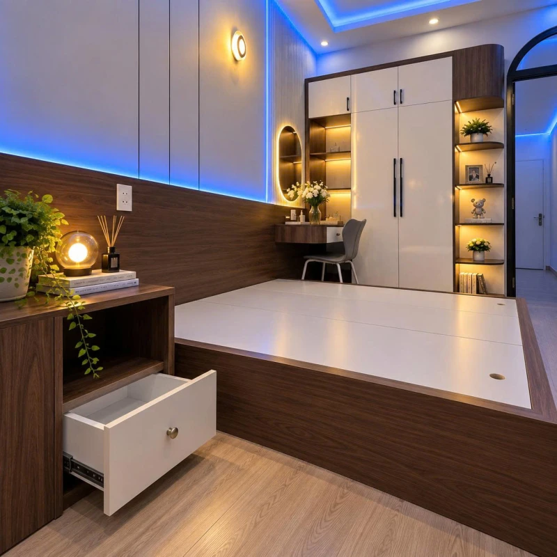 Bộ giường tủ gỗ MDF xu hướng New 15