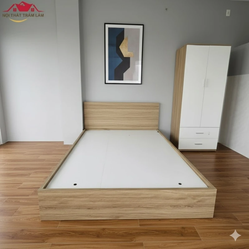 Bộ Giường Tủ Phòng Ngủ Gỗ MDF (BGTP001)