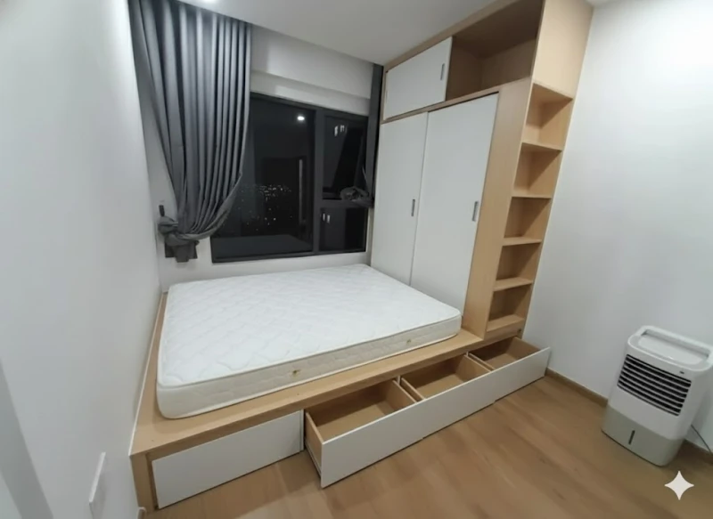 Tủ quần áo liền giường gỗ MDF TLG11