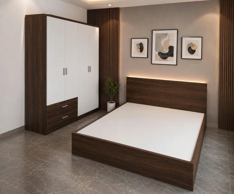 Bộ Giường Tủ Gỗ MDF ( MN.02 )