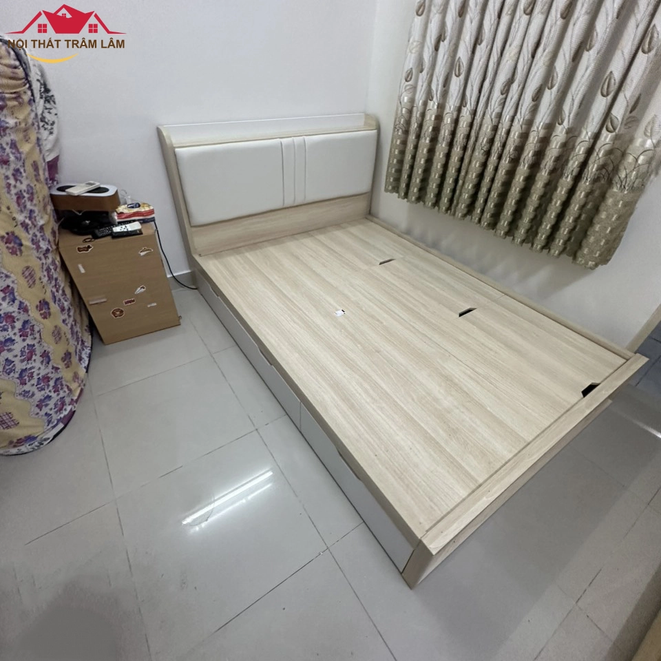 Giường ngủ gỗ công nghiệp mdf có hộc để đồ